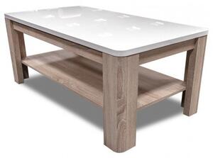 Attention-FLOT12(P50 - bílý / dub sonoma / bílý lesk)